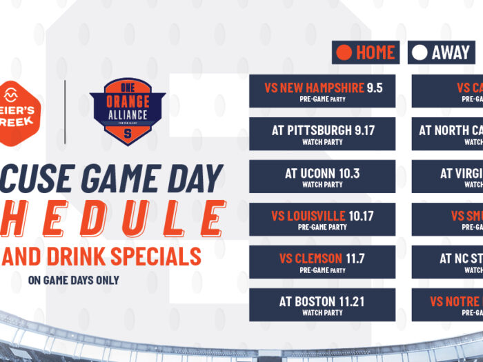 Syracuse Game Day Specials